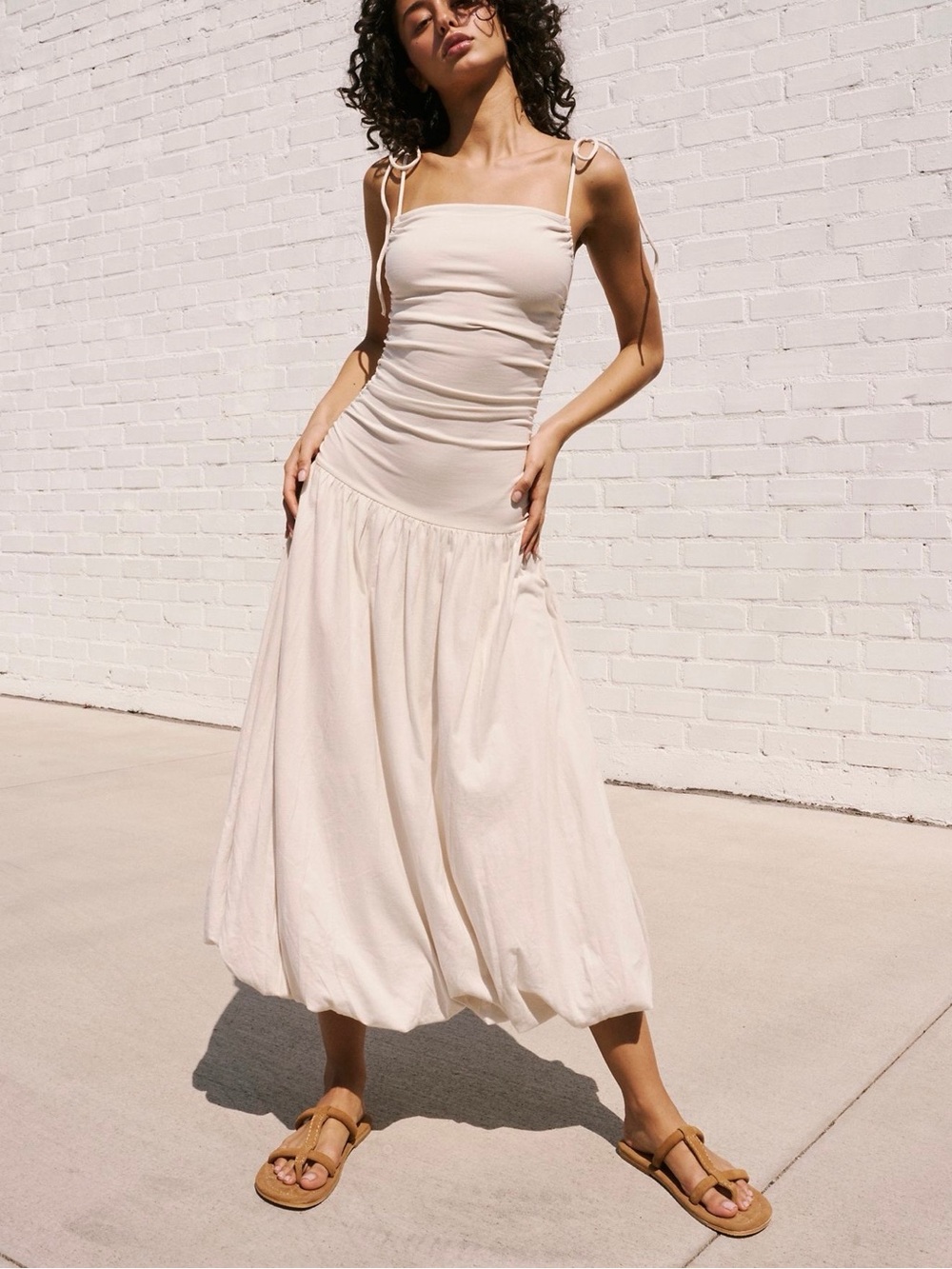 Free People Liza Drop Waist Midi Dress XS Barnacle Island Boho Beach